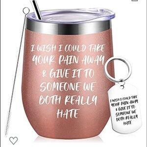 NIB-ROSE GOLD TUMBLER-the perfect gift for someone who is sick